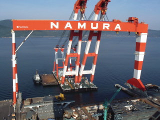 Installation of goliath crane