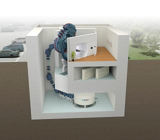 Vertically Arranged Compact Proton Therapy System