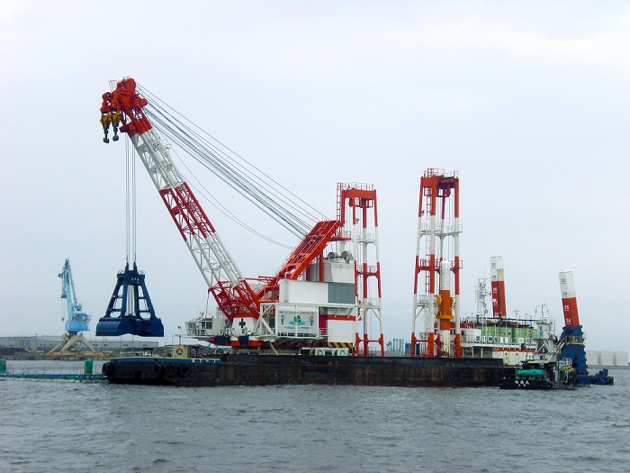 Hybrid Grab Bucket Dredger