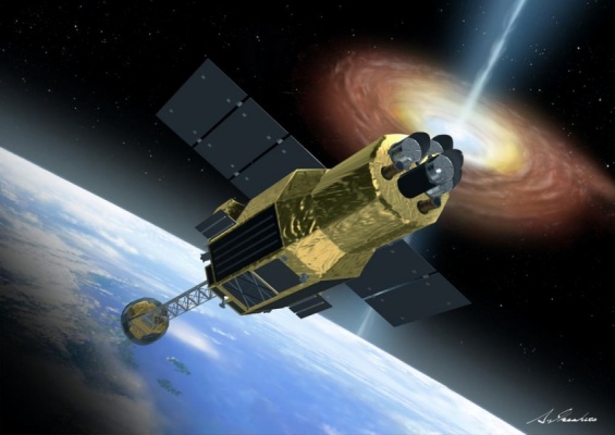 X線天文衛星「ひとみ」 「イラスト:池下章裕氏」