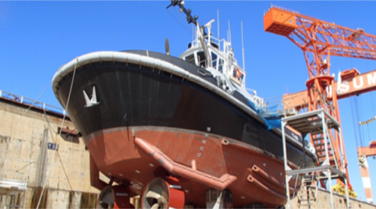 Tugboat propeller repairs